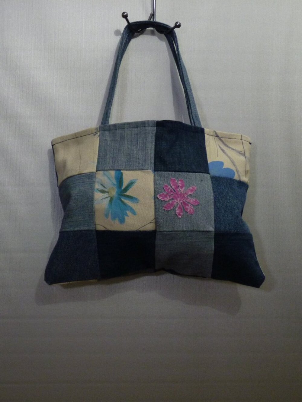 Handmade One of a Kind Upcycled Denim Multiuse Bag